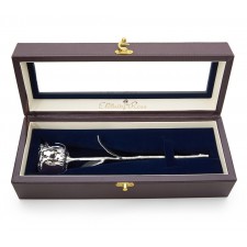 Silver-Dipped Rose Leather Window Case