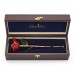 Red Rose Glazed & Trimmed with 24K Gold 11"