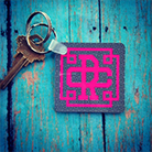 Cool birthday gifts - monogrammed keychain