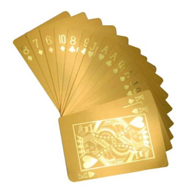 bachelor party gift gold plated poker cards